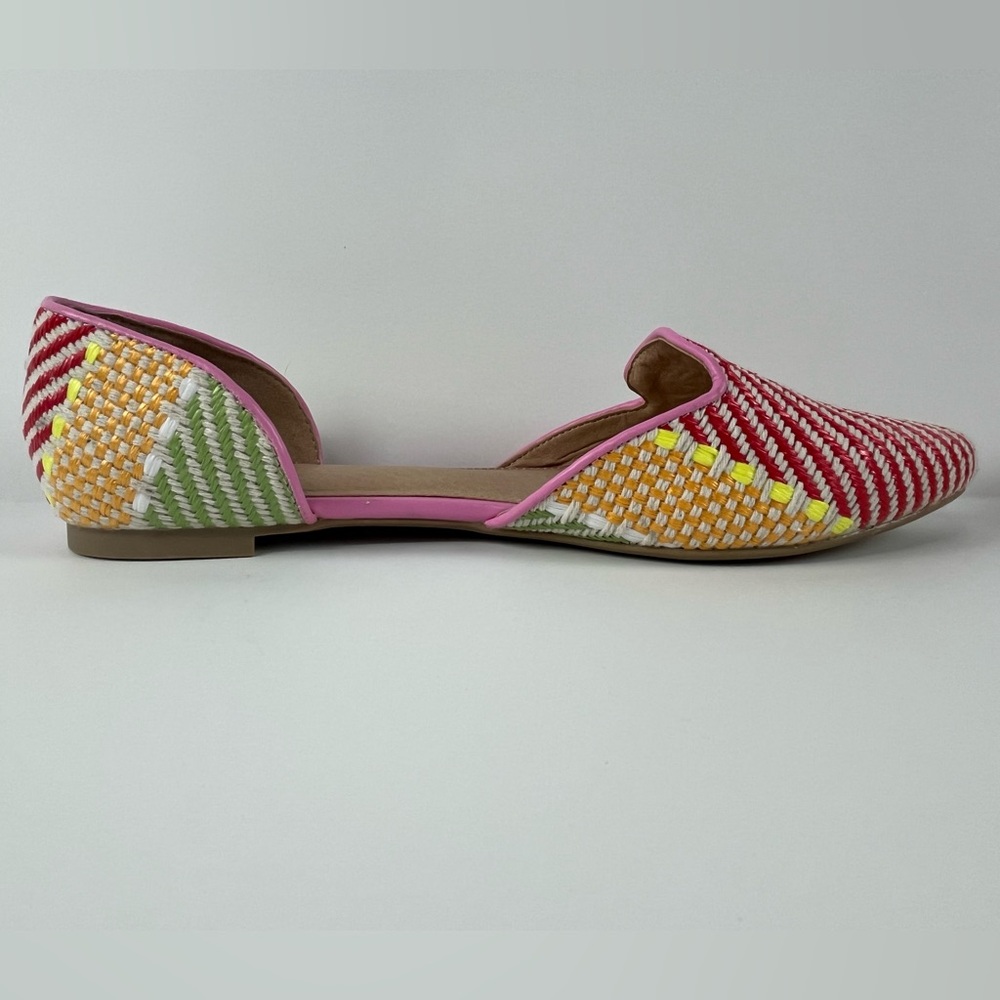 C Est 1946 Colorful Woven Multi Color Pointed Toe Flats size 10 New without Box - Picture 9 of 13